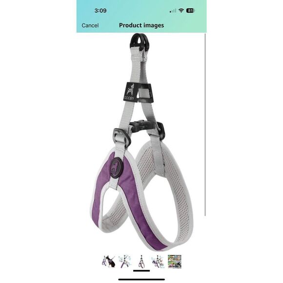 Gooby Simple Step in III Harness - Purple, Small - Small Dog Harness with Scratc - Picture 3 of 5